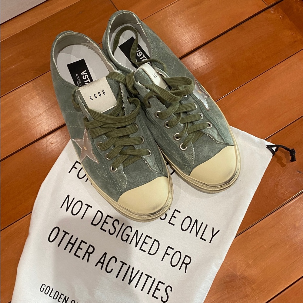 Golden Goose Green and Cream Sneakers - Picture 7 of 7